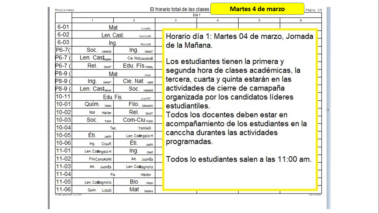 MARTES 4 DE MARZO